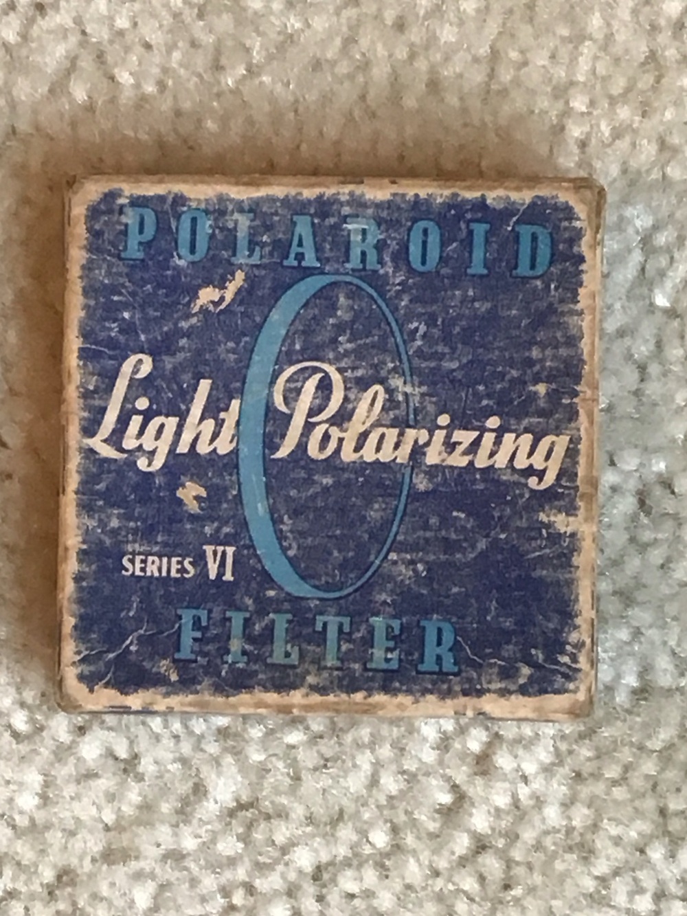 Vintage Polaroid Light Polarizing Filter, Series VI, with original packaging